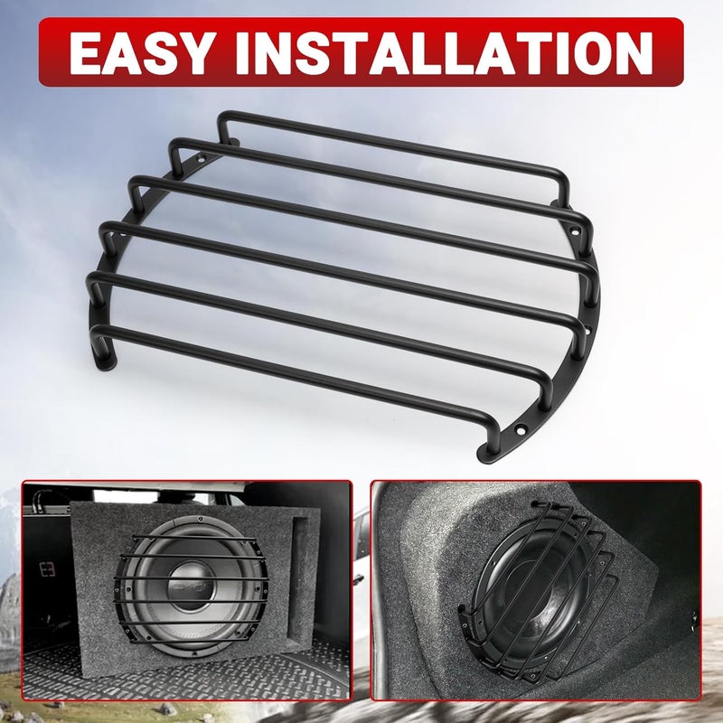 AICARS Metal Car Bar Grille Audio 10 Inches Speaker Subwoofer Grill Grille Cover 6 Bars- Pack of 1 - Image 4